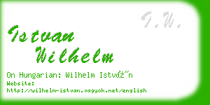 istvan wilhelm business card